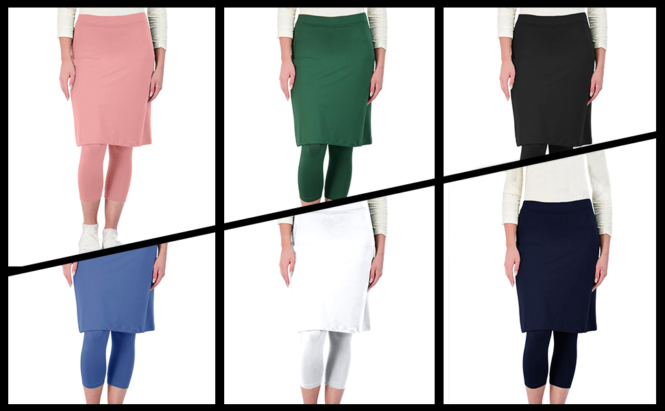 Aurgelmir Women's Tennis Golf Skirt with Legging Workout Skirted