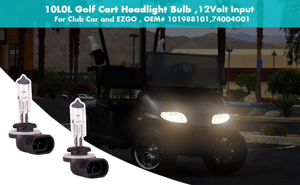 10L0L Halogen Headlight Bulb for EZGO 1994up and Club Car