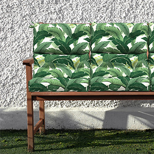 outdoor/indoor seat cushion for kitchen chairs patio round back chair pad with ties black grey beige