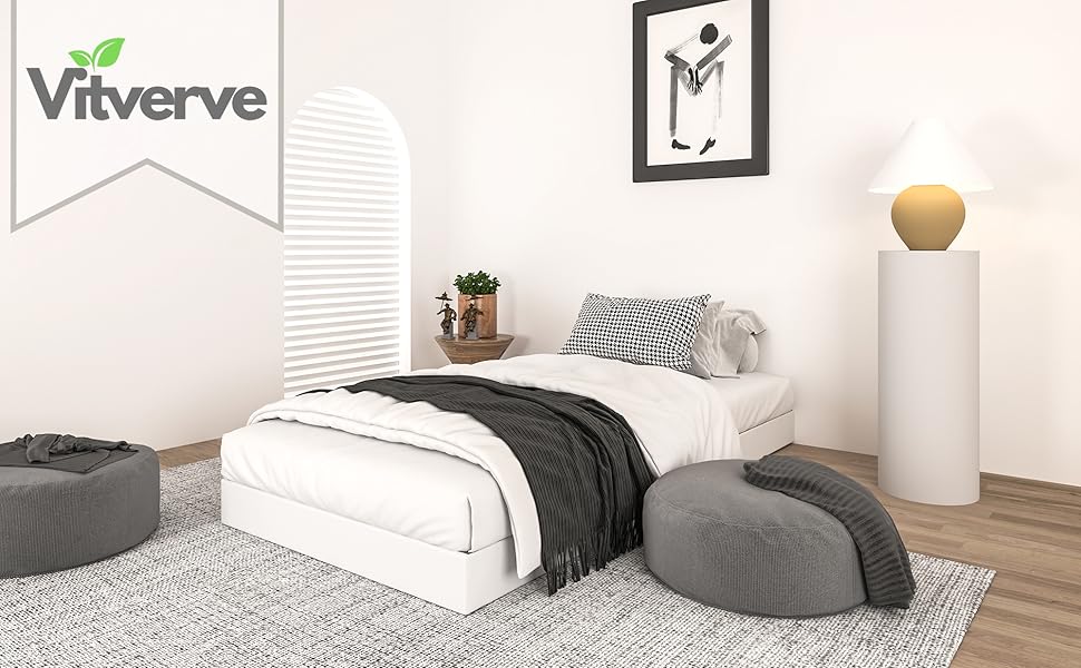 Vitverve Box Spring Twin, 5 Inch High Metal Twin Box Spring