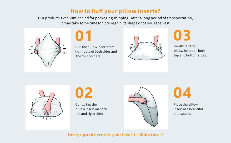 How to fluff your pillow inserts?
