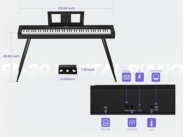 88 key weighted keyboard