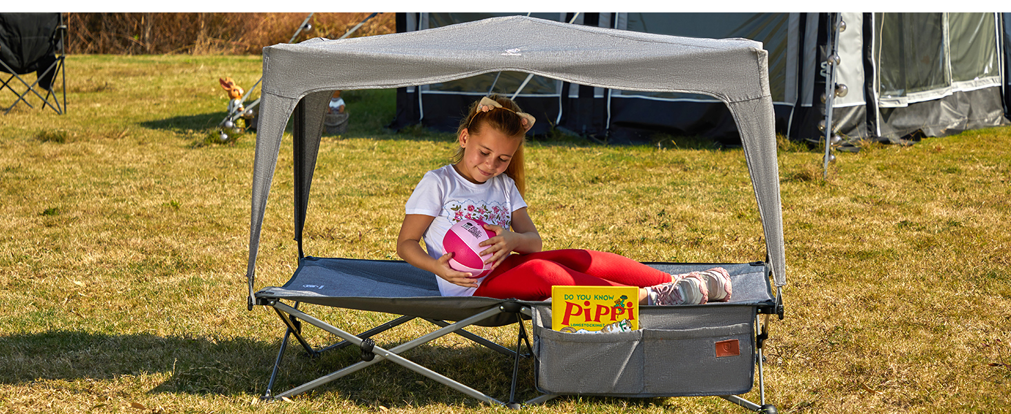 EVER ADVANCED Portable Deluxe Toddler Sleeping Cot with