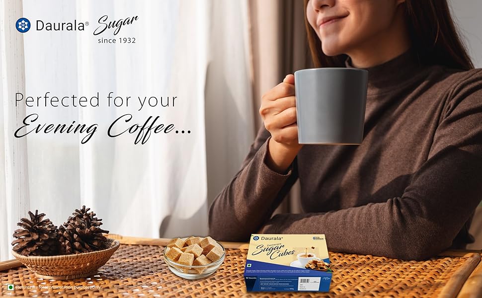 Daurala White Sugar Cubes 2 Kg (480 Cubes) Sulphur Free, Quick