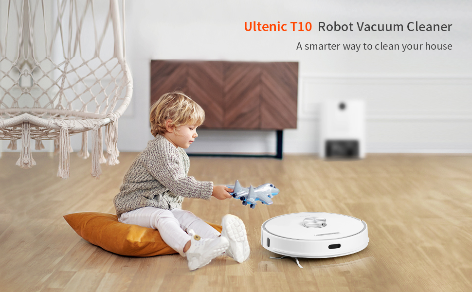ULTENIC T10 - Robot Vacuum Cleaner With Mop - Self-empty Base - 3000Pa - Laser Navigation - Wi-Fi Connected/App Control 10 robot vacuum cleaner
