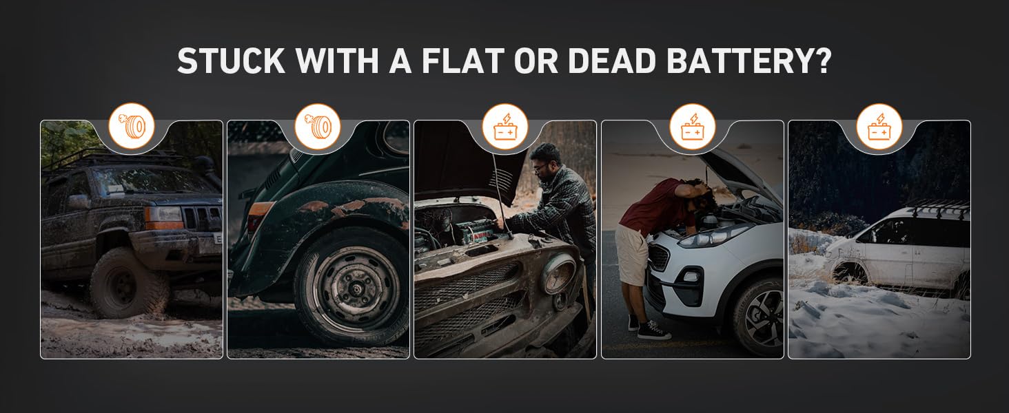 Slove to tire flat and dead battery problem