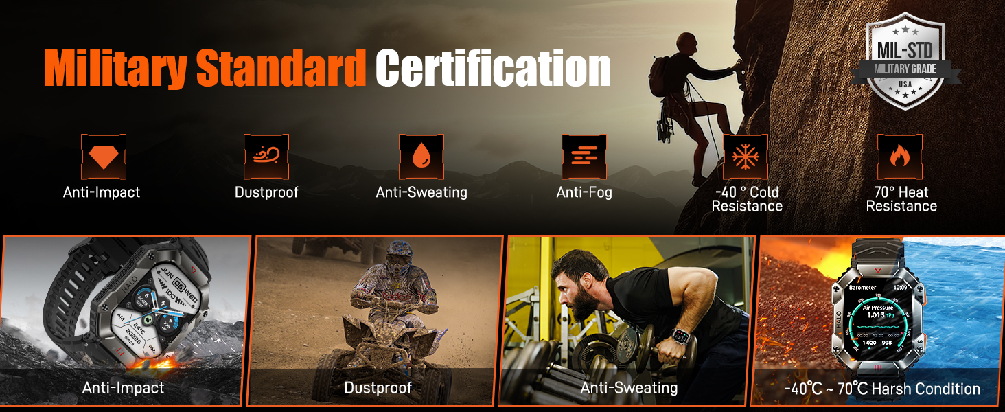 MILITARY-GRADE FITNESS TRACKER WATCH 