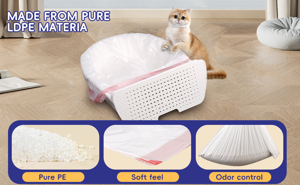 HEIDBER Drawstring Litter Liner Bags 100 PackCat Litter