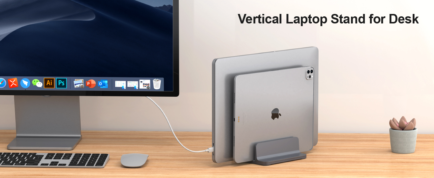Vertical Laptop Stand for Desk