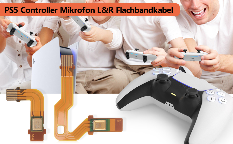 RongZy Microphone Ribbon Cable for PS5 Controller Left and Right Ribbon