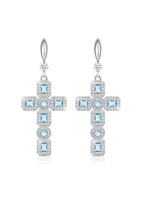 Linawe cross dangle earrings for women