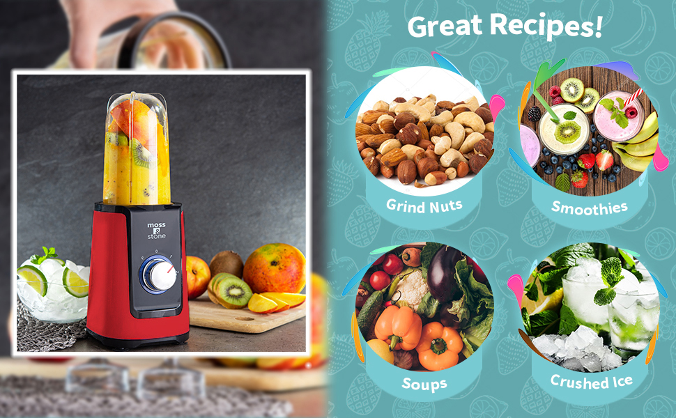 Moss & Stone Personal Blender with Additional Blender Cups
