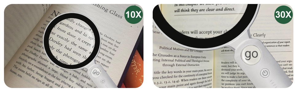 magnifying glass with light rechargeable