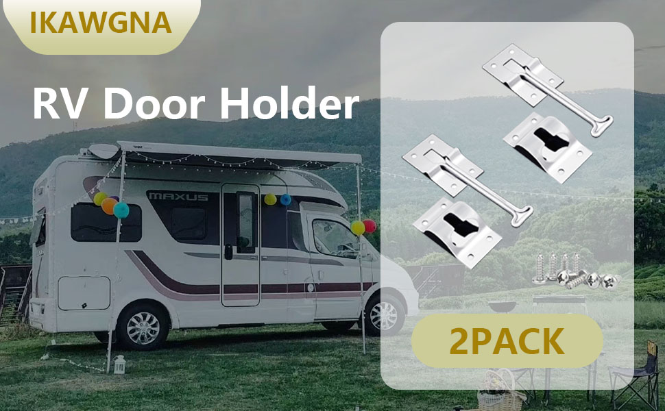 RV Door Holder Latch Catch, 2 Set 304 Stainless Steel 4