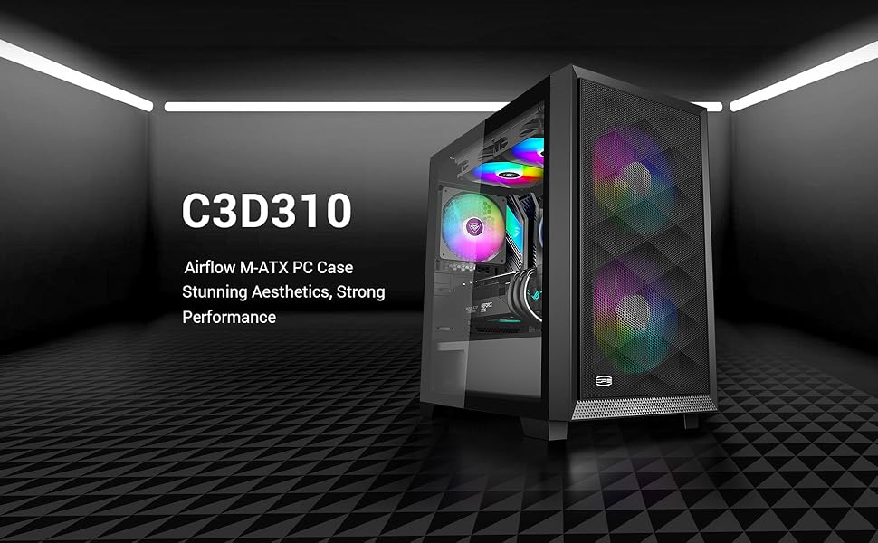 【開封済・未使用】PCCOOLER CPS C3D310 ARGB PCケース Amazon.com: PCCOOLER CPS C3D310 Airflow M-ATX PC Case Mid