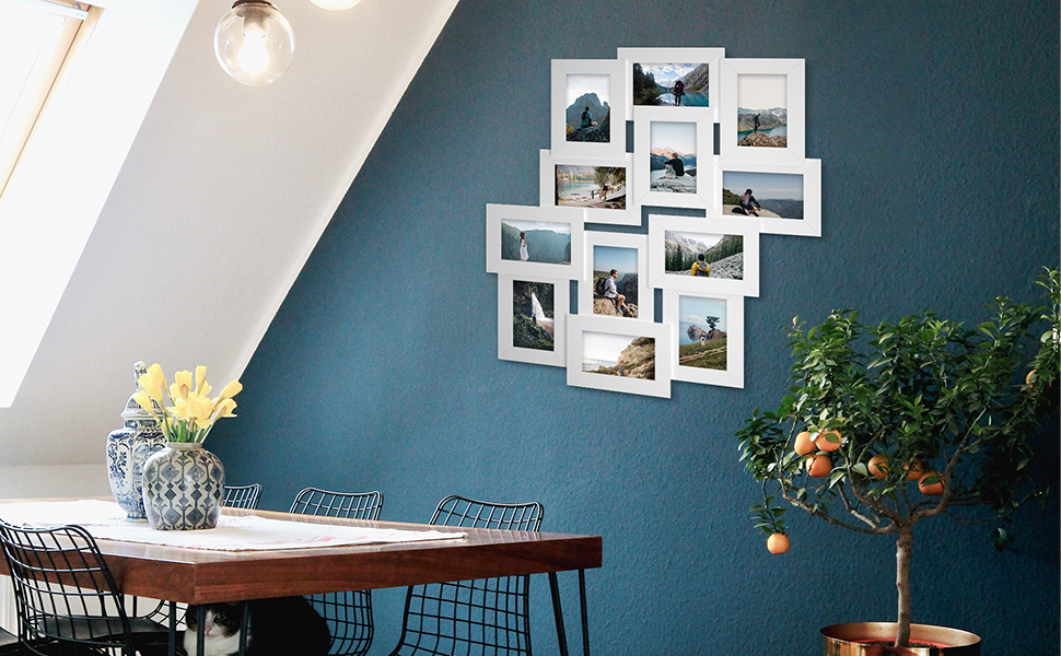 HELLO LAURA Photo Collage Frame for Wall 12 Opening