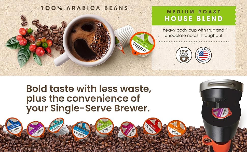 Cambio Roasters® House Blend Coffee Pods House Blend K Cups