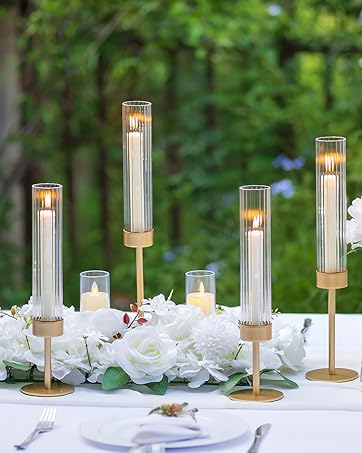 gold candledtick holders