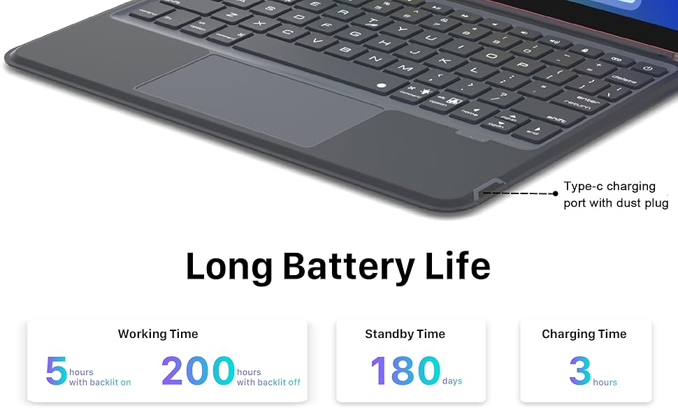 iXTRA Magic iPad 10th Generation Keyboard Case Folio Detachable Two