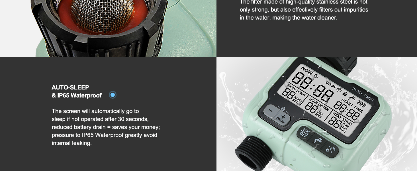 CROSOFMI Watering Timer,Sprinkler Timer Programmable Garden Outdoor