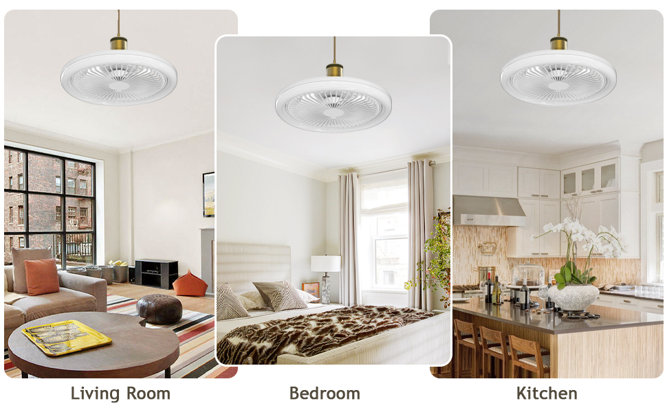 CLUGOJ Ceiling Fan with Lights,Small Socket Fan with Remote,10inch