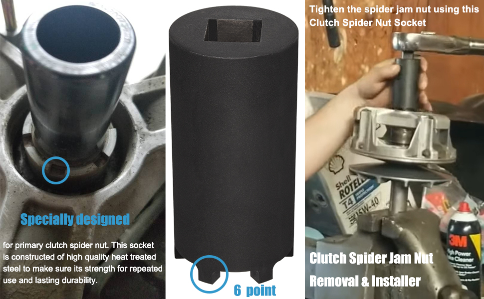 Clutch Spider Nut Socket Tool For Polaris 900 1000 XP RZR