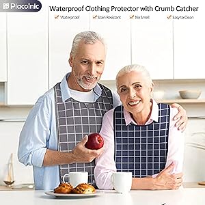  Washable Waterproof Large Feeding Adult Bibs for Men Women Elderly Senior