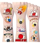 Yoyuspy Bowling Temporary Tattoos Kids - 200+ Bowling Birthday Party Supplies Favors Decorations ...