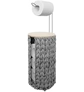 Coeusy Wicker Toilet Paper Storage with Lid,Decorative Bathroom Toilet Paper Holder Basket Free S...