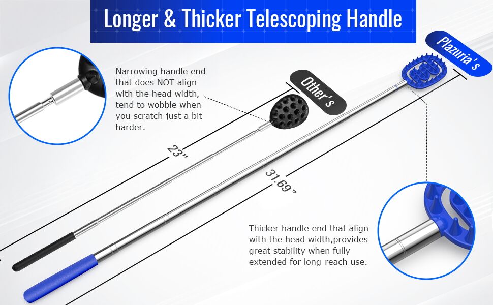 Longer&Thicker Telescoping Handle