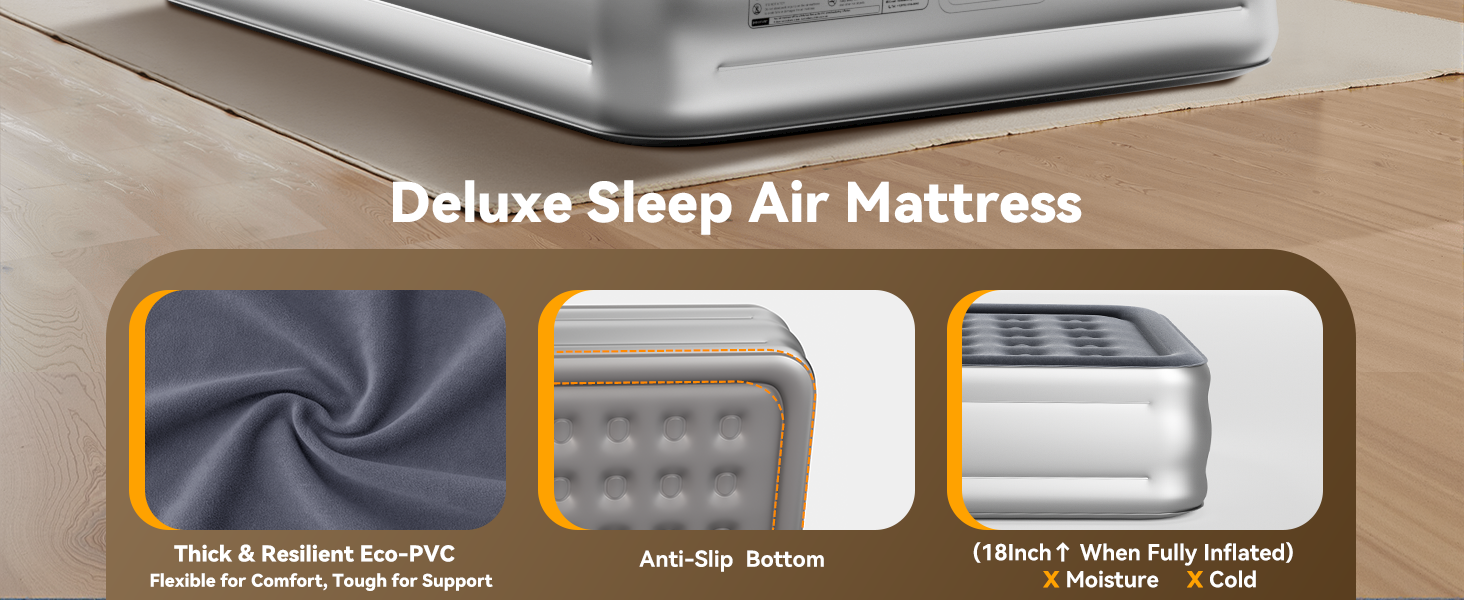 air mattress queen air mattress with built in pump inflatable mattress camping blow up mattress