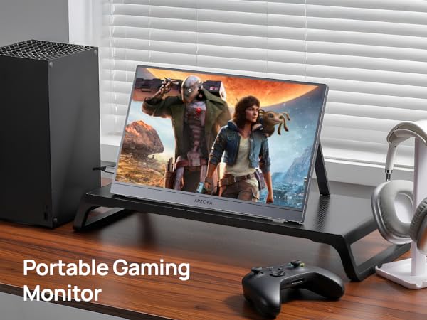 ARZOPA Z1FC 144Hz HDR スピーカー　モバイルモニター Arzopa Z1FC 144Hz Portable Gaming Monitor - Review 2024