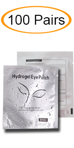 Under Eye Gel Pads, Under Eye Eyelash Extension Gel Patches Kit (100 Pairs)