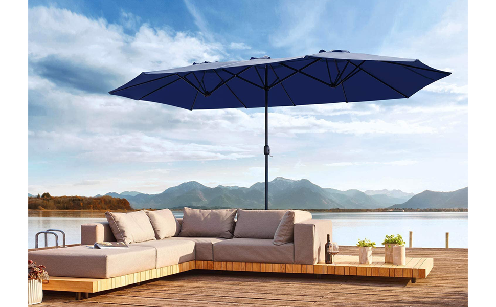 Devoko Patio Umbrella Double Sided Outdoor Umbrella