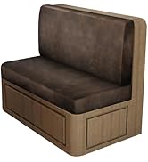 Leather Look RV Dinette Cushion Covers, Stretch Camper Cushion Slipcovers for Travel Trailer Couc...