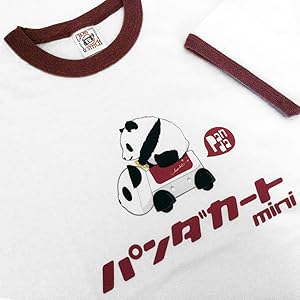 Amazon Retro Pop パンダ カートミニ カタカナ ロゴ カラー リンガー Tシャツ レトロポップ イラスト 半袖 0451 メンズ Xl 白地黒フチ オリジナルプリント 通販