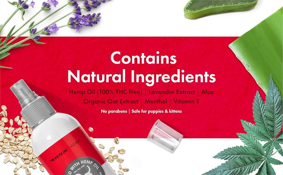 Petkin Hemp Anti Itch Spray for Dogs and Cats with Hemp