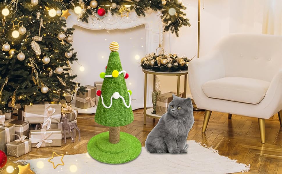 Christmas Tree Cat Scratching Post