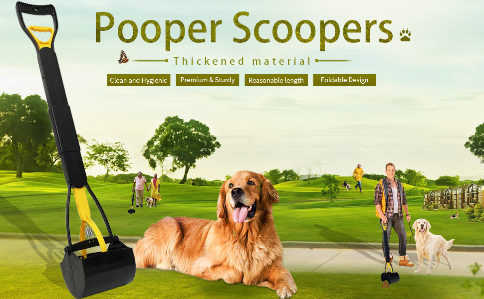 ienjoyed 32“ Tall Pooper Scooper, Large Pooper Scooper for