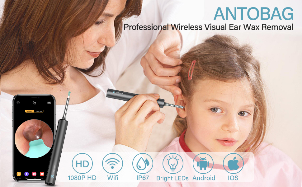 Ear Wax Removal Tool, Ear Cleaner with 1080P Camera and
