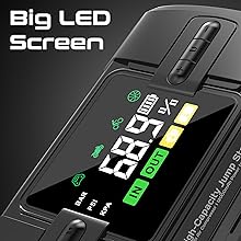 • Large, Easy-to-Read LED Screen: