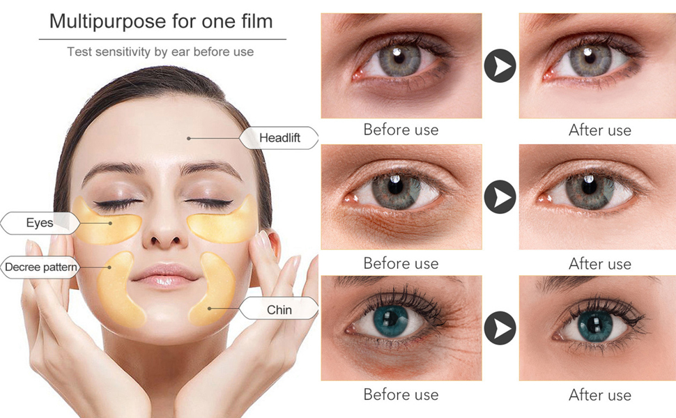 24K Gold Gel Eye Masks