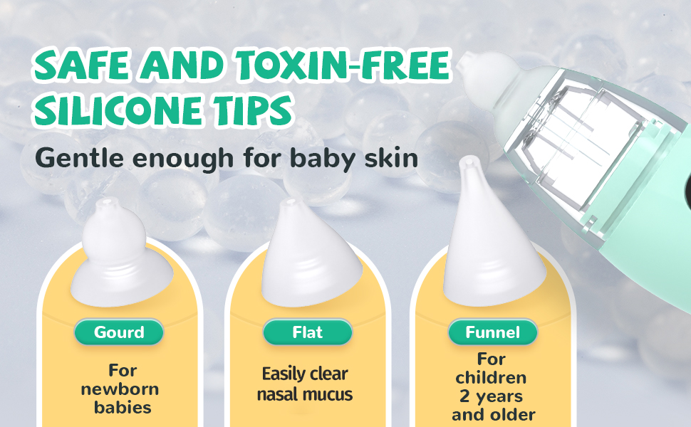 Fitconn Baby Nasal Aspirator, Nose Sucker for Baby with 3 Suction Levels, Music & Light Soothing Function 5 Baby Nasal Aspirator 4