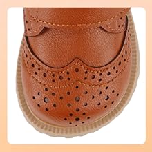 Boys Girls Shoes Toddler Kids School Wedding Party Dress Lace Up Infant Brown Black formal