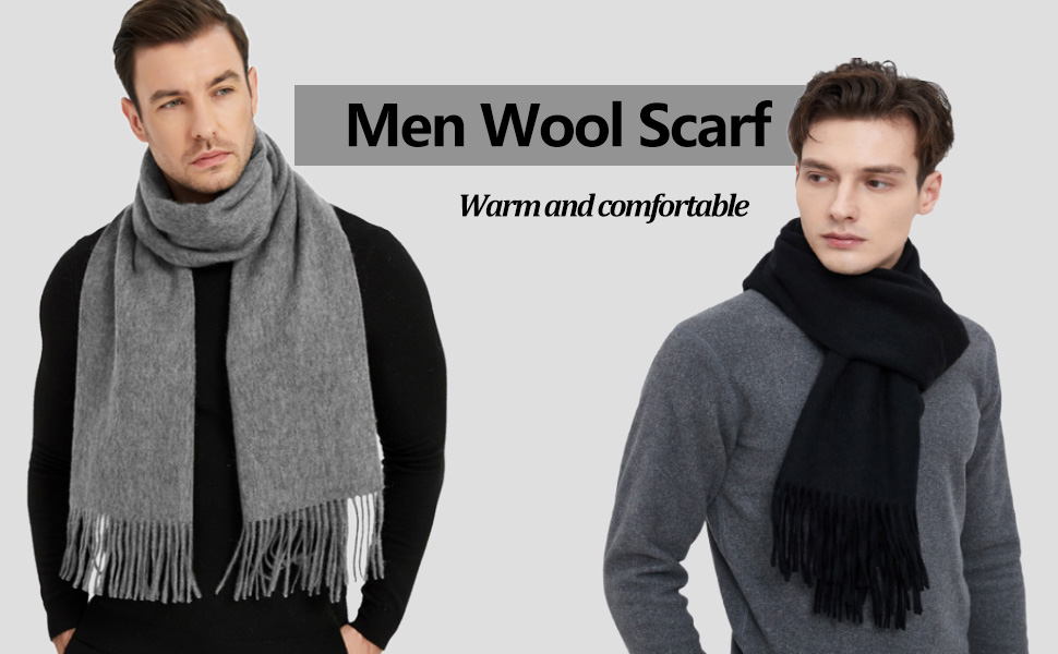 mens wool scarf