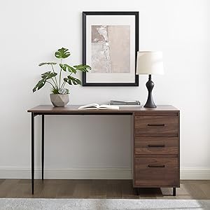 computer desk with drawer small space wood desk student laptop writing desk modern farmhouse