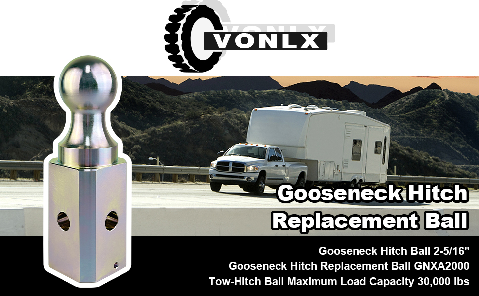 VONLX Gooseneck Hitch Ball 25/16" Gooseneck Hitch