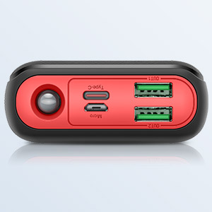 Ultra-High Capacity: The 30000mAh battery provides 9 full charges to iPhone X, 7 to Samsung S9, 4