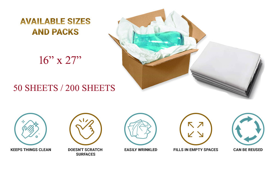 Newsprint Packing Paper Sheets for Moving, Shipping, Box Filler