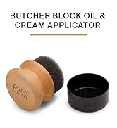 John Boos Oil & Cream Applicator for Smooth Cream Finishes on Wood Cutting Boards, Boos Butcher B...